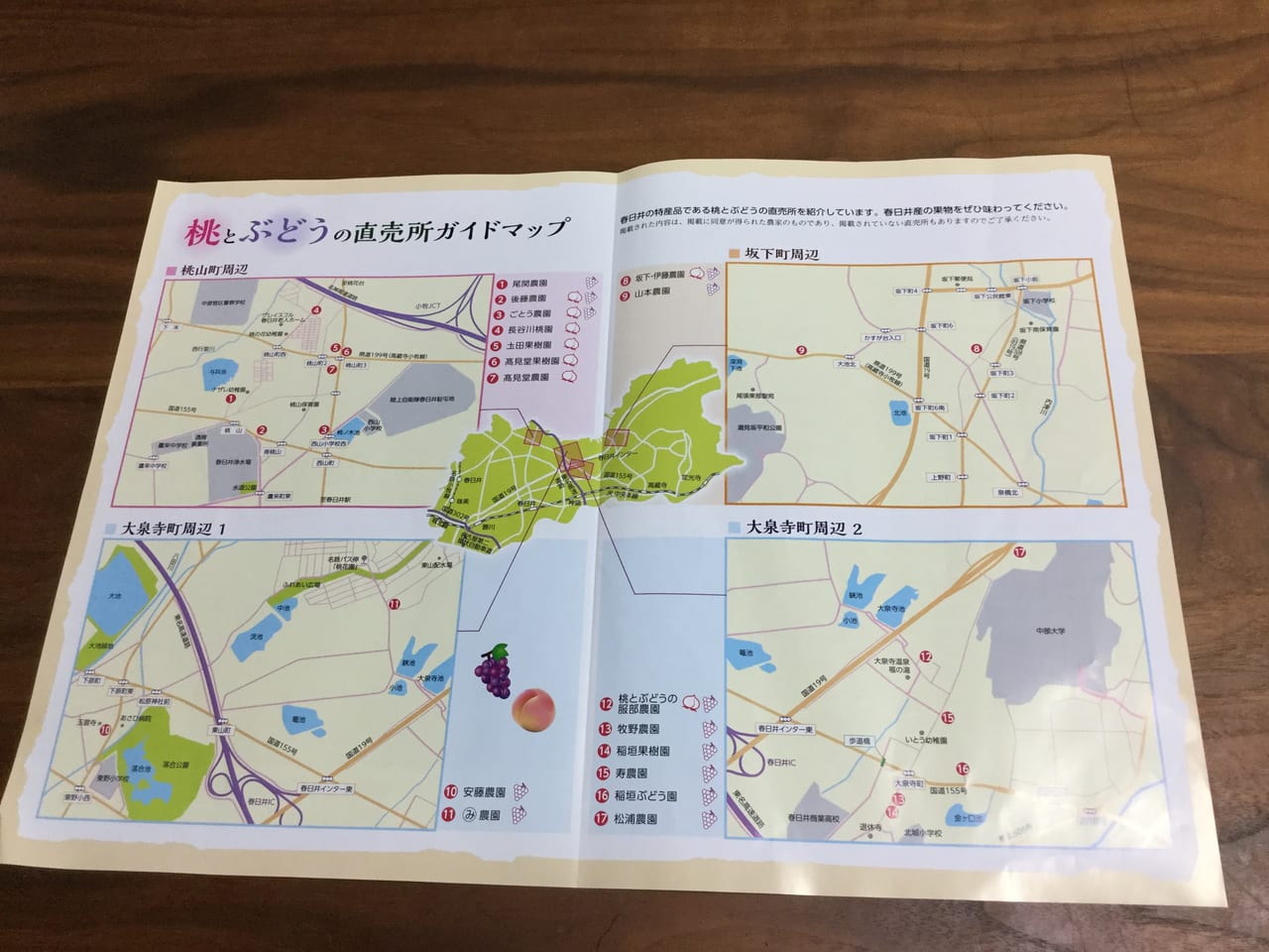 春日井市 春日井の特産物 直売所の桃やブドウのマップが発行されました 号外net 春日井市